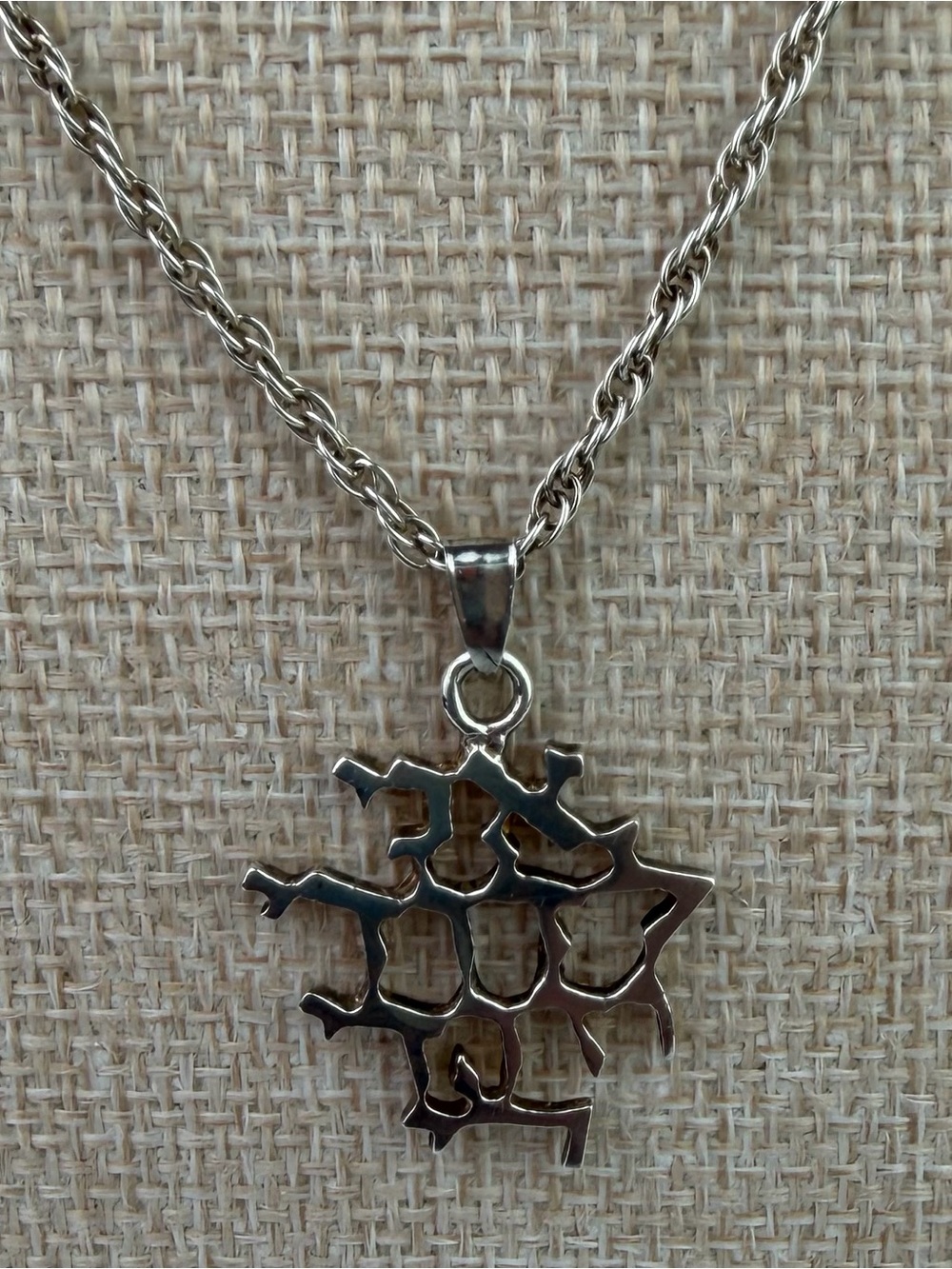 Hebrew “Ani Le Dodi” “I Am My Beloved’s” 925 Sterling Silver Pendant Necklace